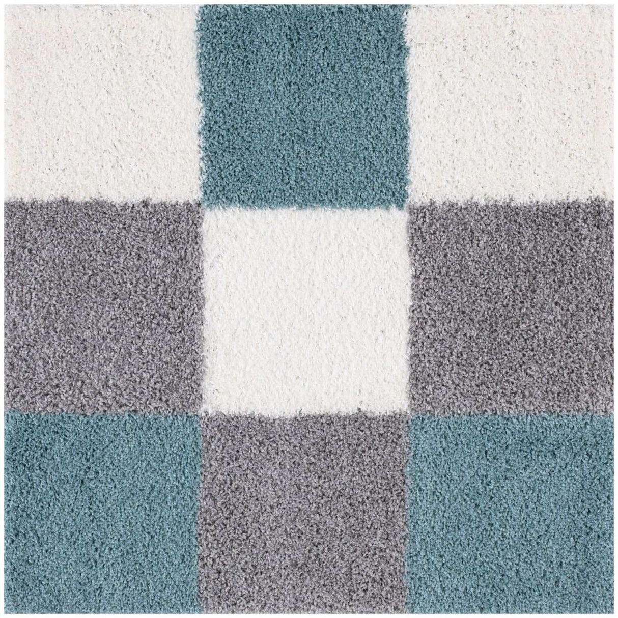 Myshaggy Geometric Duck Egg Blue Rug | The Rugs