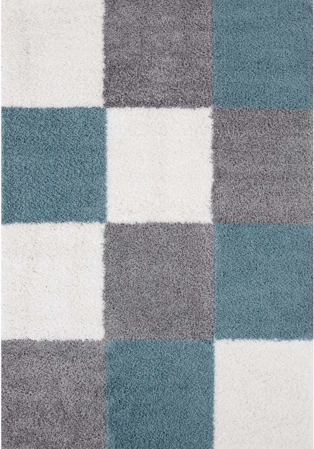 Myshaggy Geometric Duck Egg Blue Rug | The Rugs