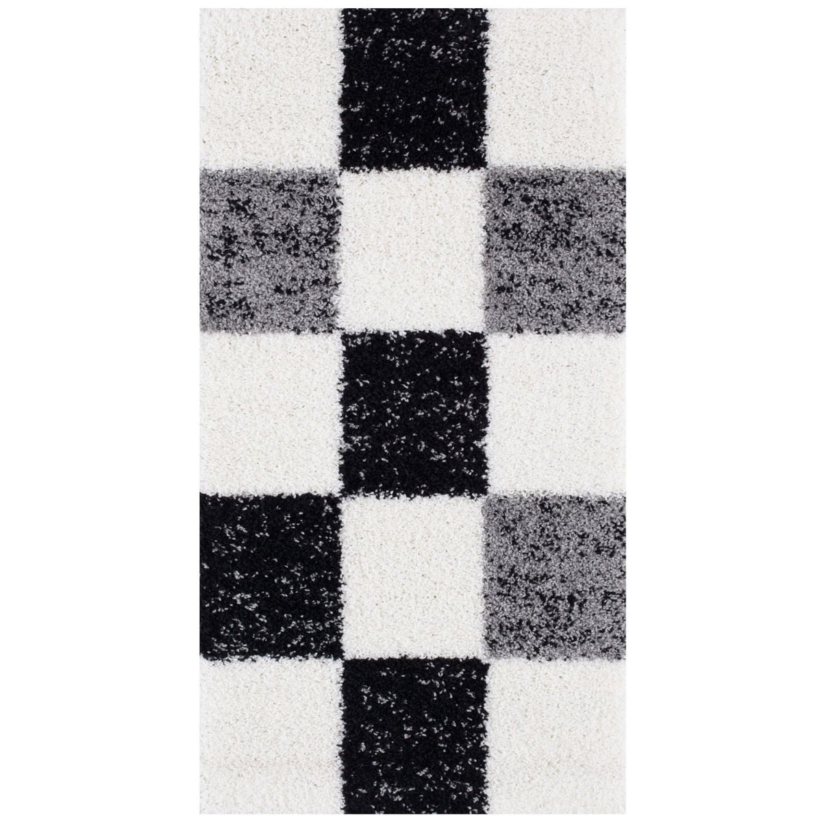 Myshaggy Geometric Grey Rug by The Rugs