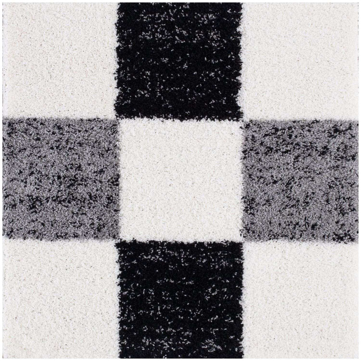 Myshaggy Geometric Grey Rug by The Rugs