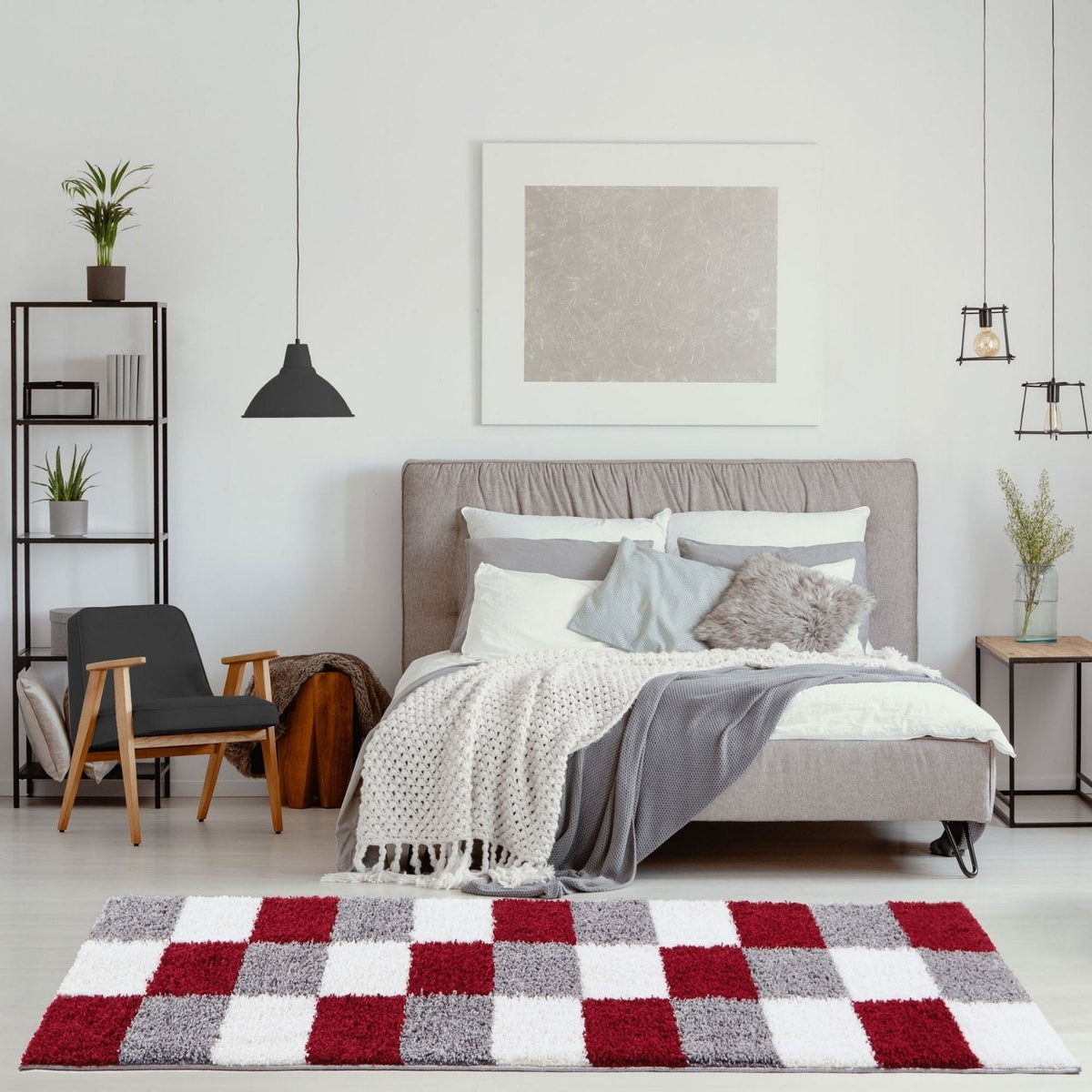 The Rugs Myshaggy Geometric Red Rug - 100% polypropylene