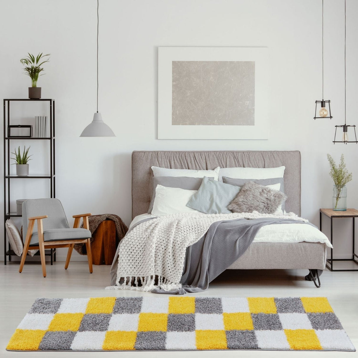 Myshaggy Geometric Yellow Rug by The Rugs