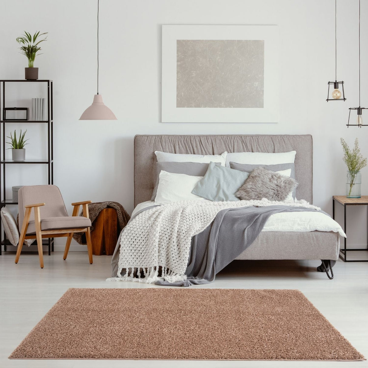 The Rugs Myshaggy Solid Beige Rug