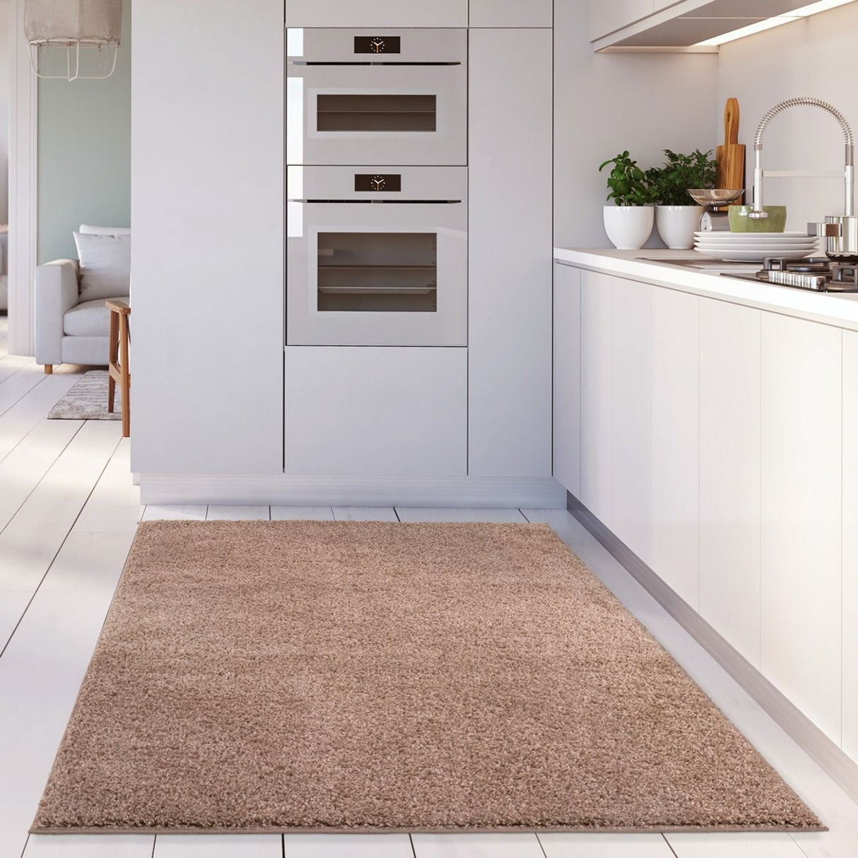 The Rugs Myshaggy Solid Beige Rug