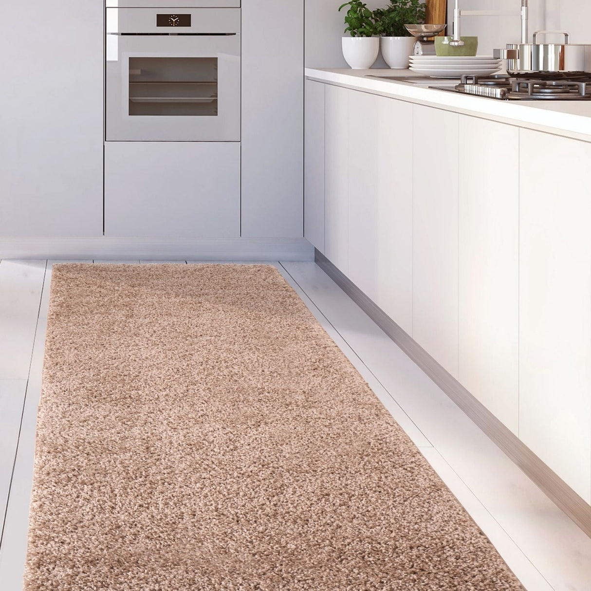 The Rugs Myshaggy Solid Beige Rug