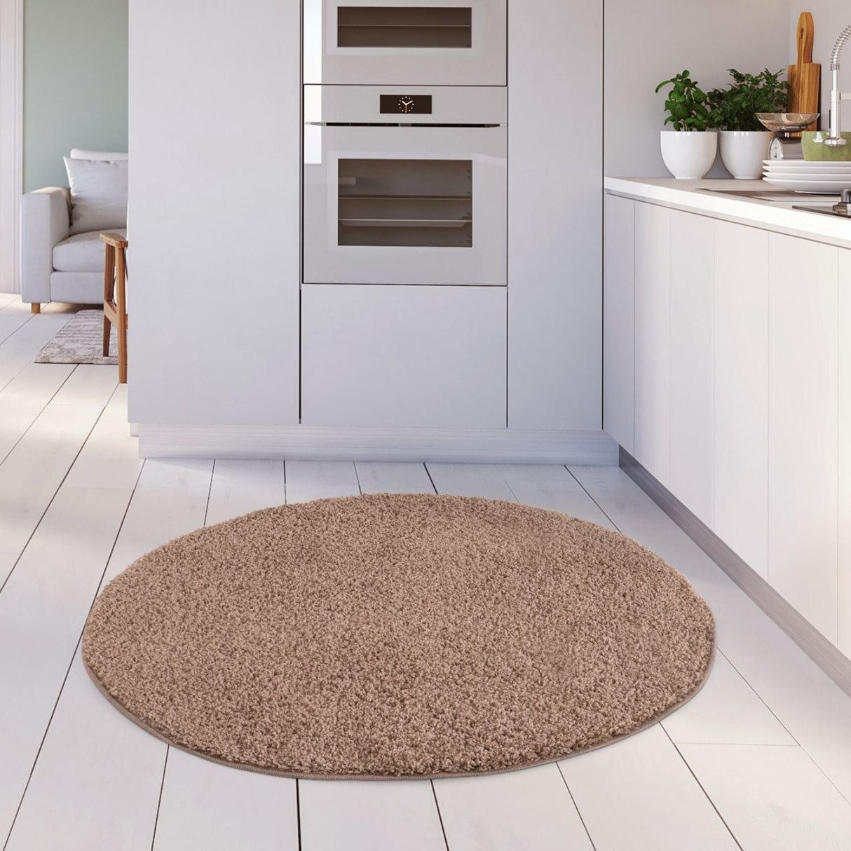 The Rugs Myshaggy Solid Beige Rug