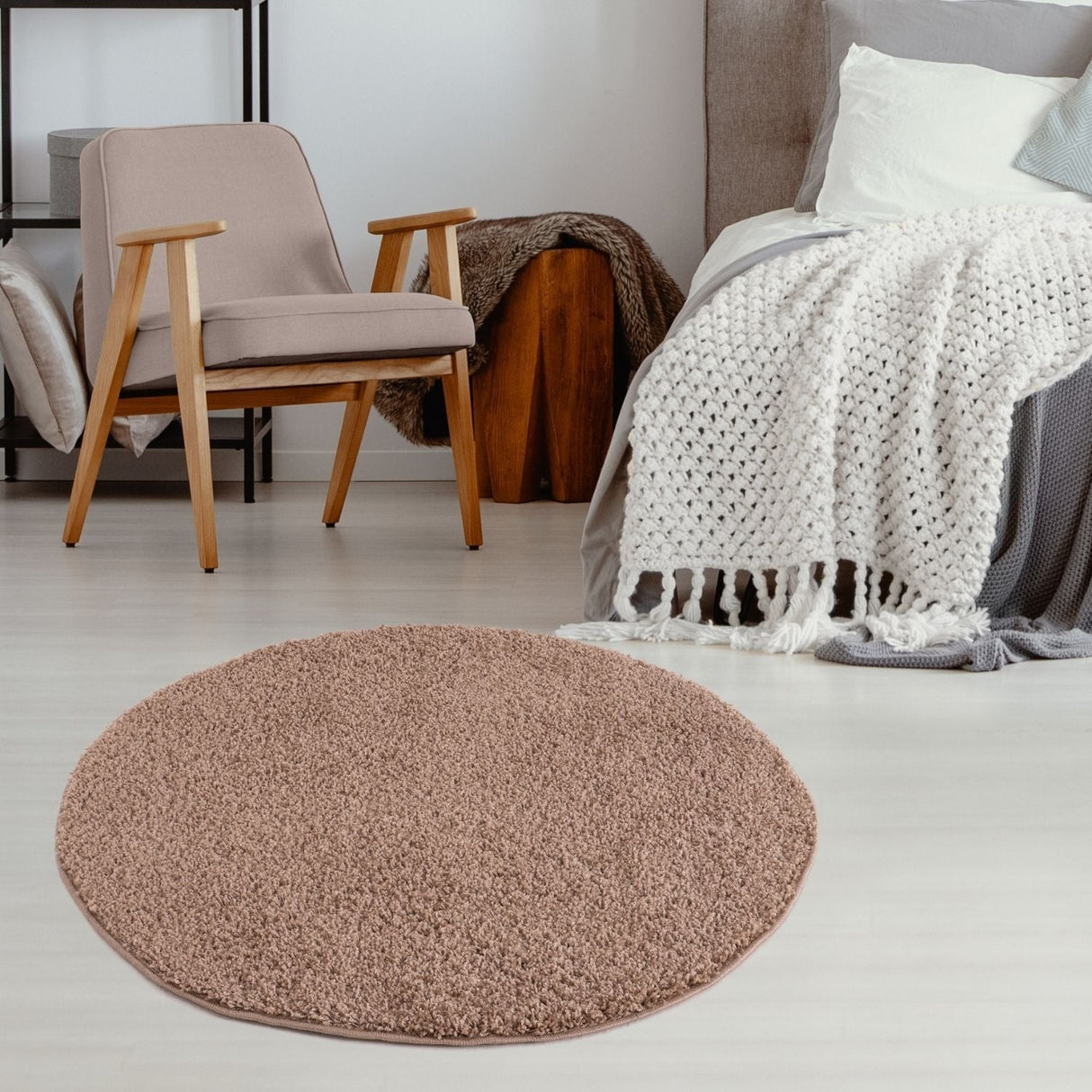 The Rugs Myshaggy Solid Beige Rug