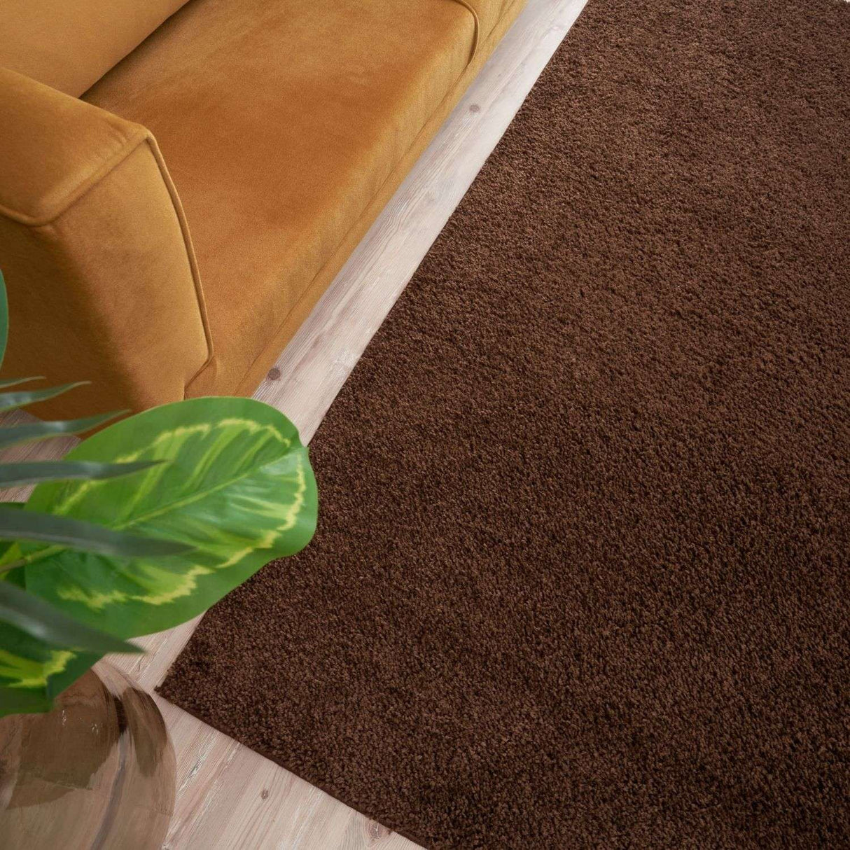 The Rugs Myshaggy Solid Brown Rug