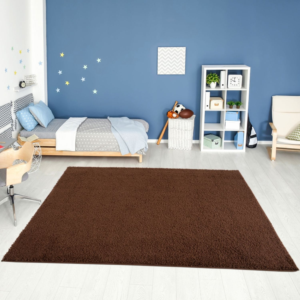 The Rugs Myshaggy Solid Brown Rug