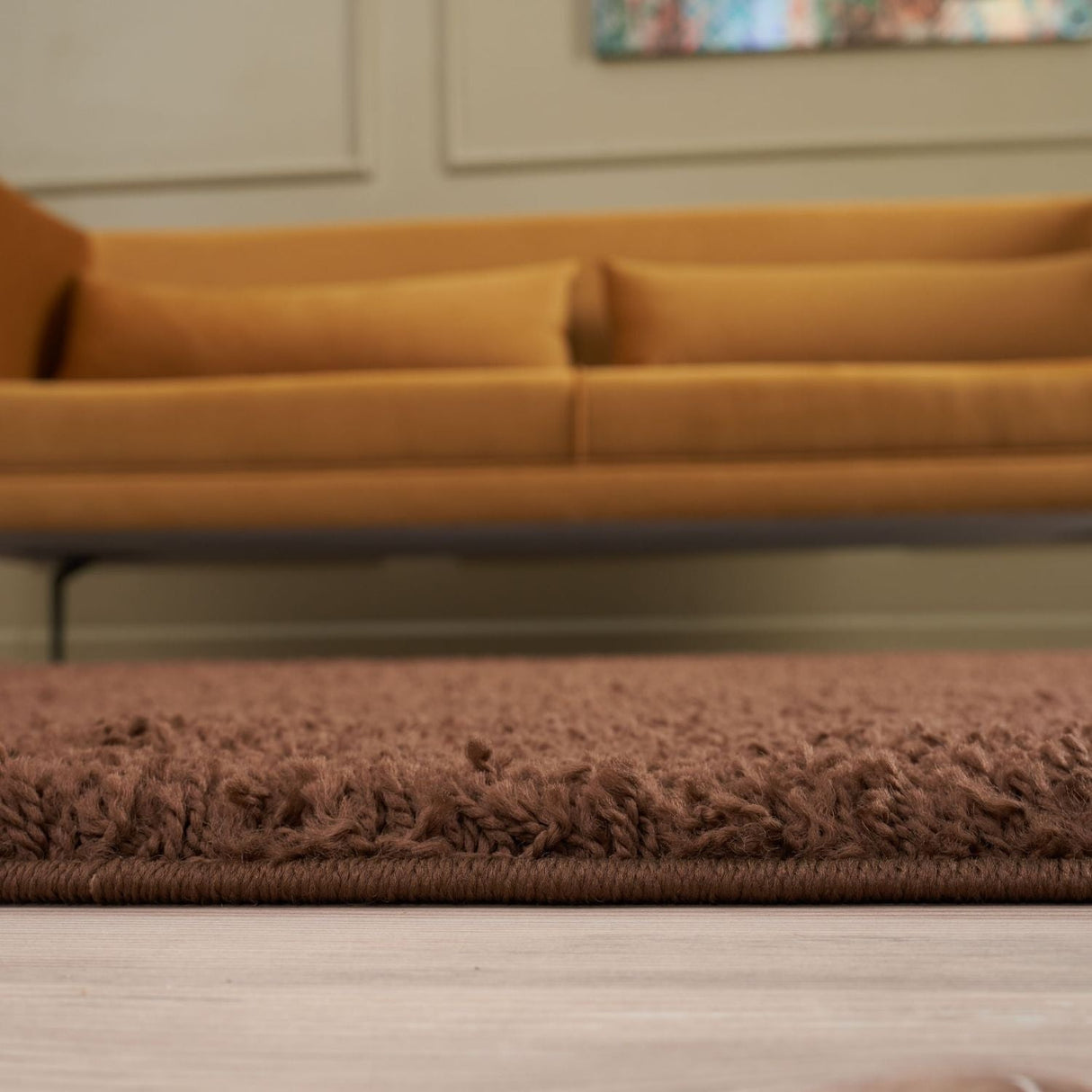 The Rugs Myshaggy Solid Brown Rug