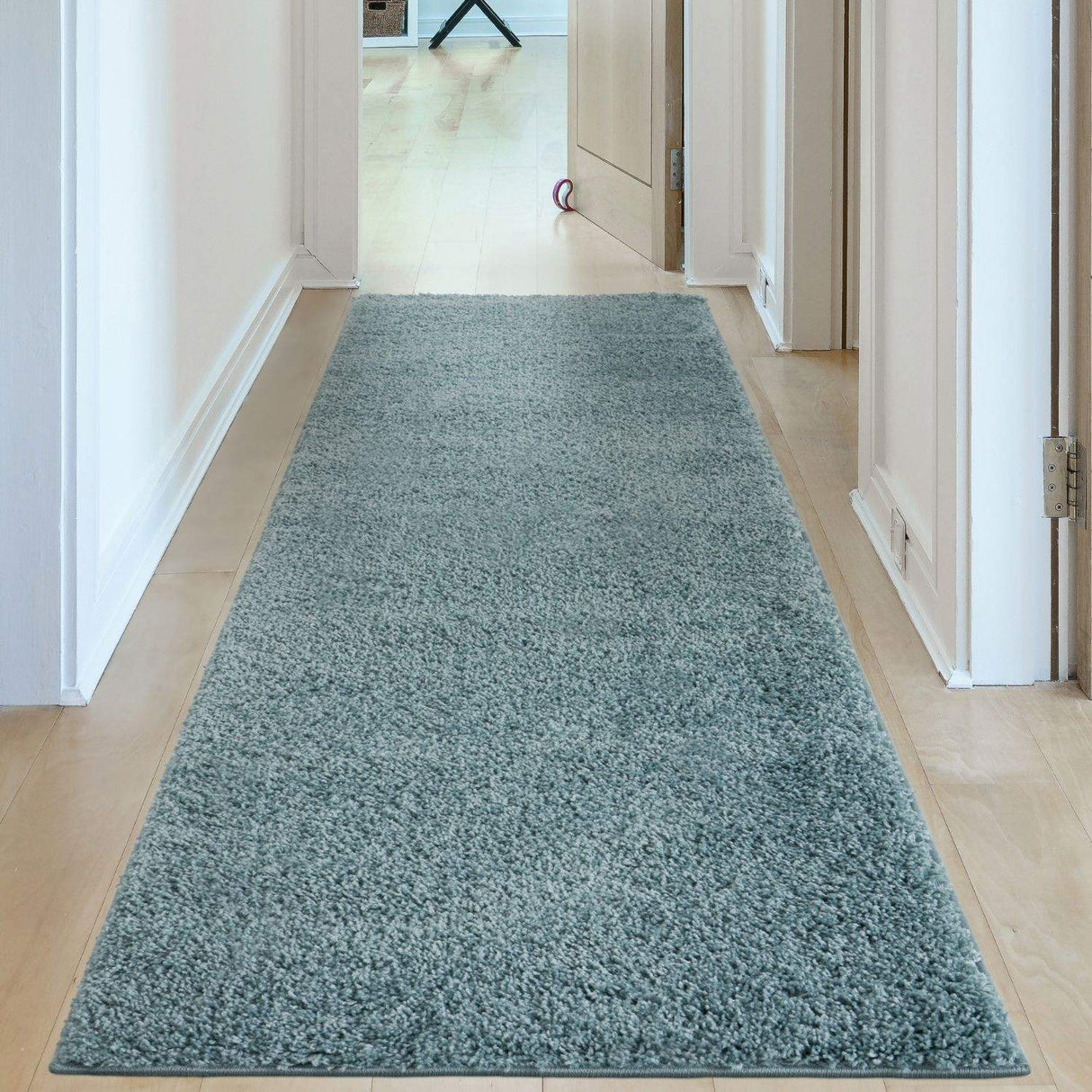 Myshaggy Solid Duck Egg Blue High‑Pile Indoor Rug | The Rugs