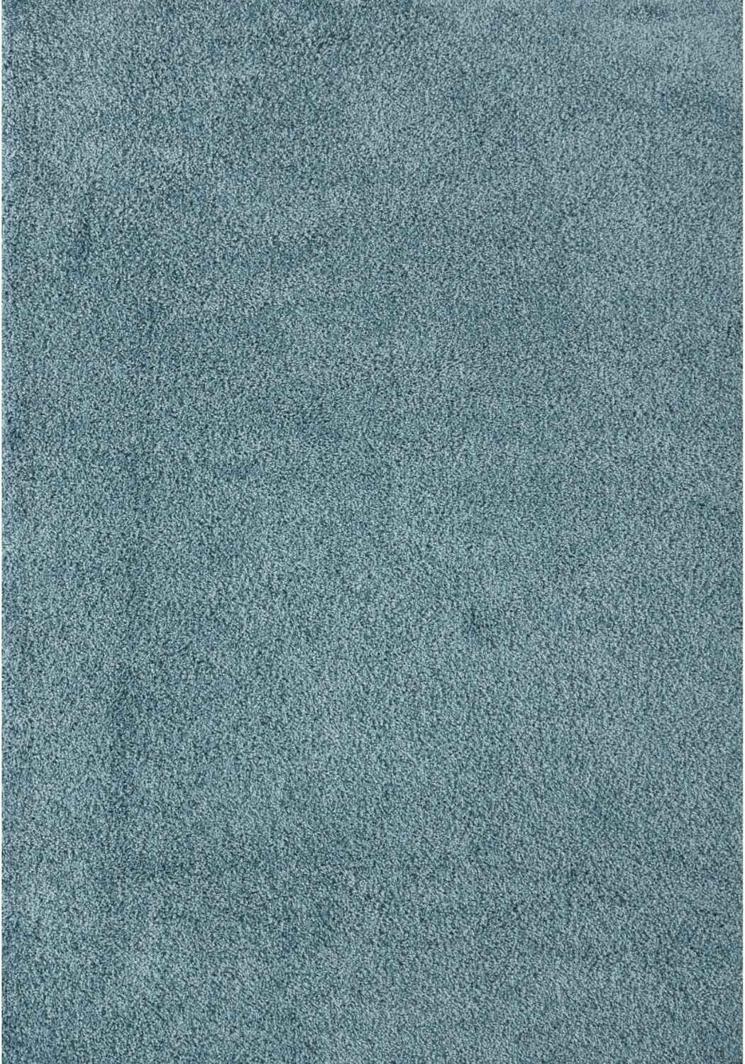 Myshaggy Solid Duck Egg Blue High‑Pile Indoor Rug | The Rugs