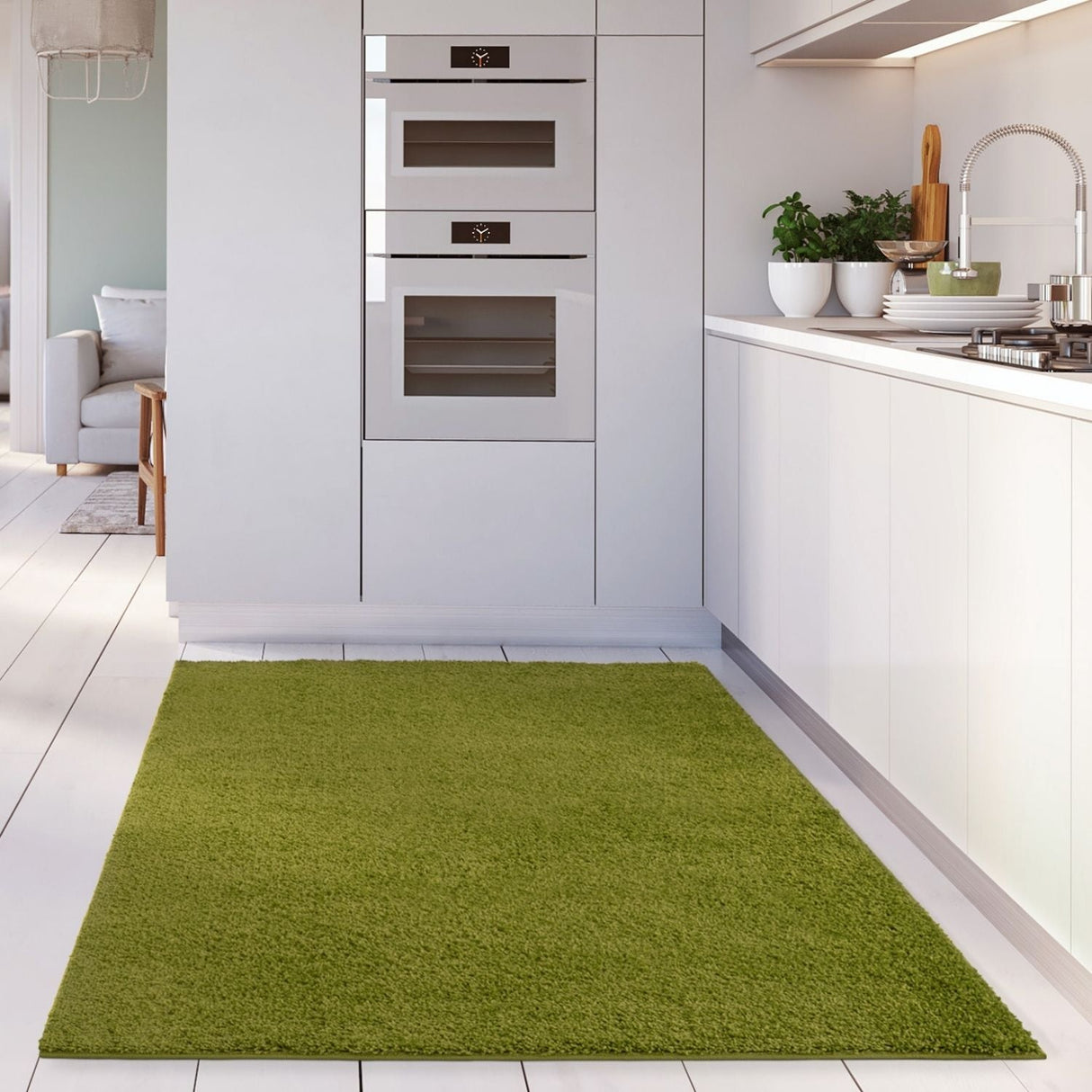 Myshaggy Solid Green Rug