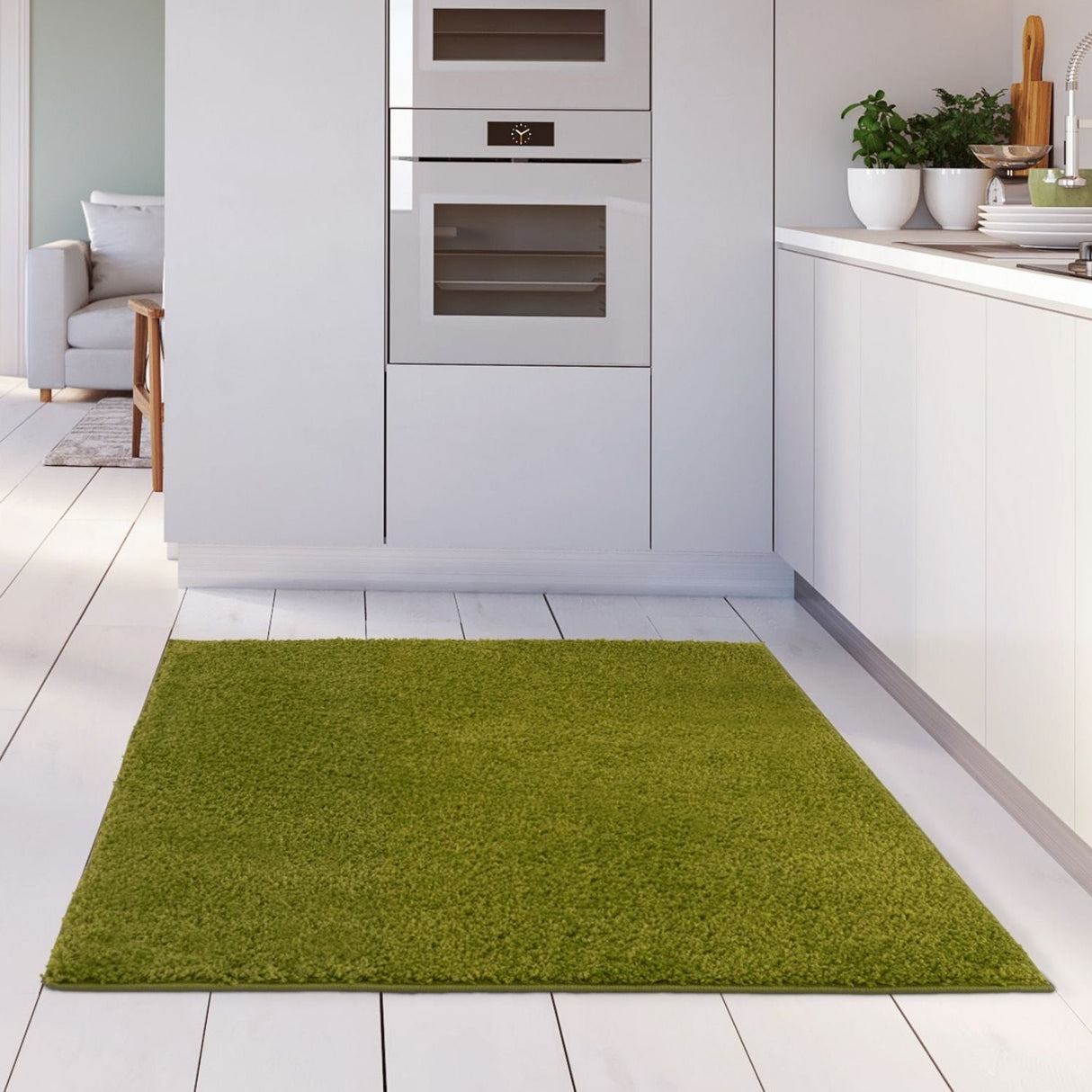 Myshaggy Solid Green Rug