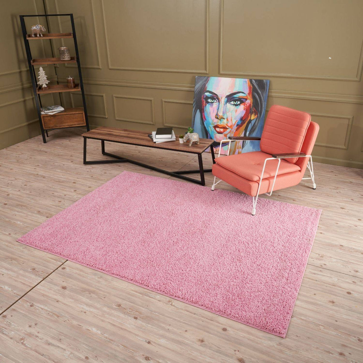 Myshaggy Solid Pink Rug by The Rugs