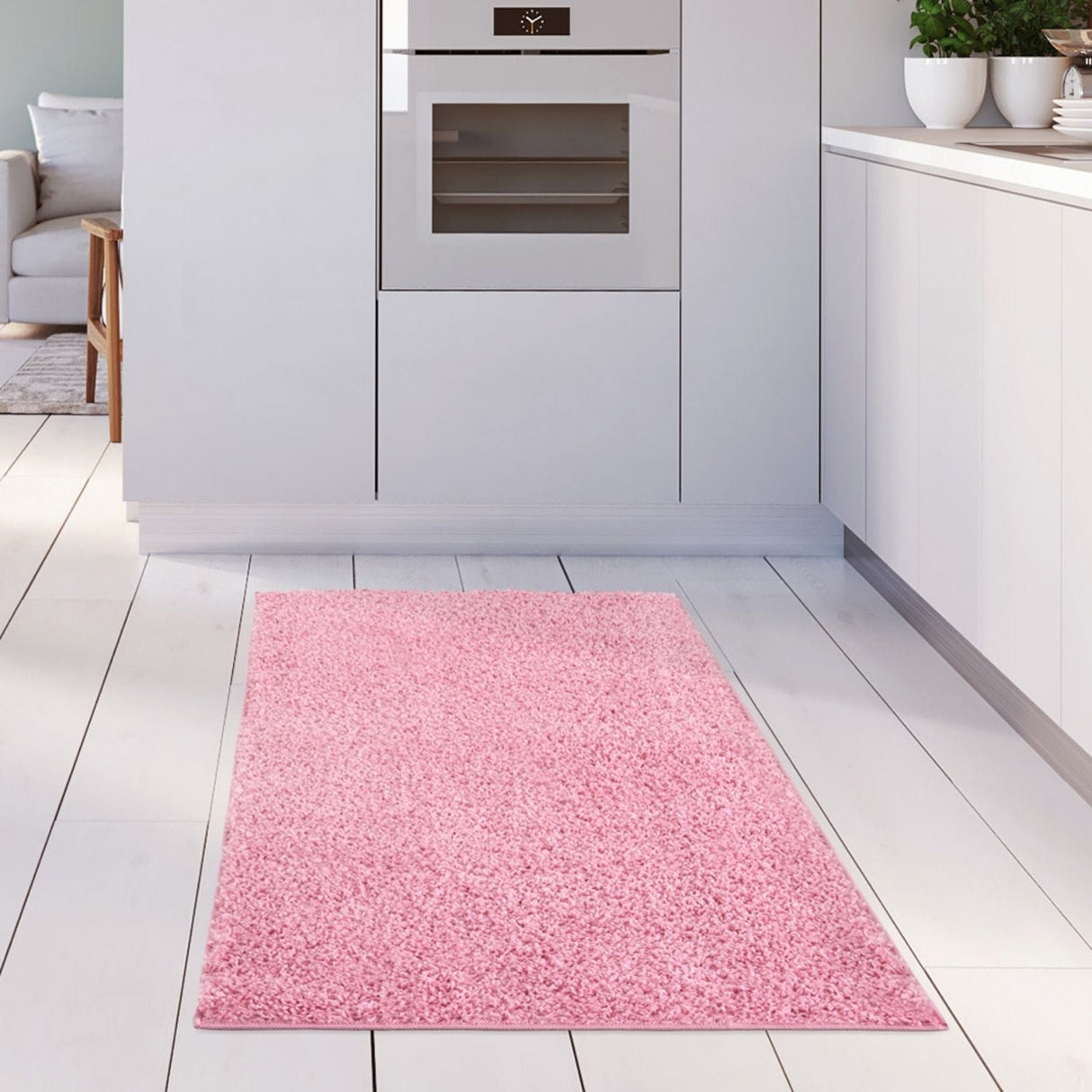 Myshaggy Solid Pink Rug by The Rugs