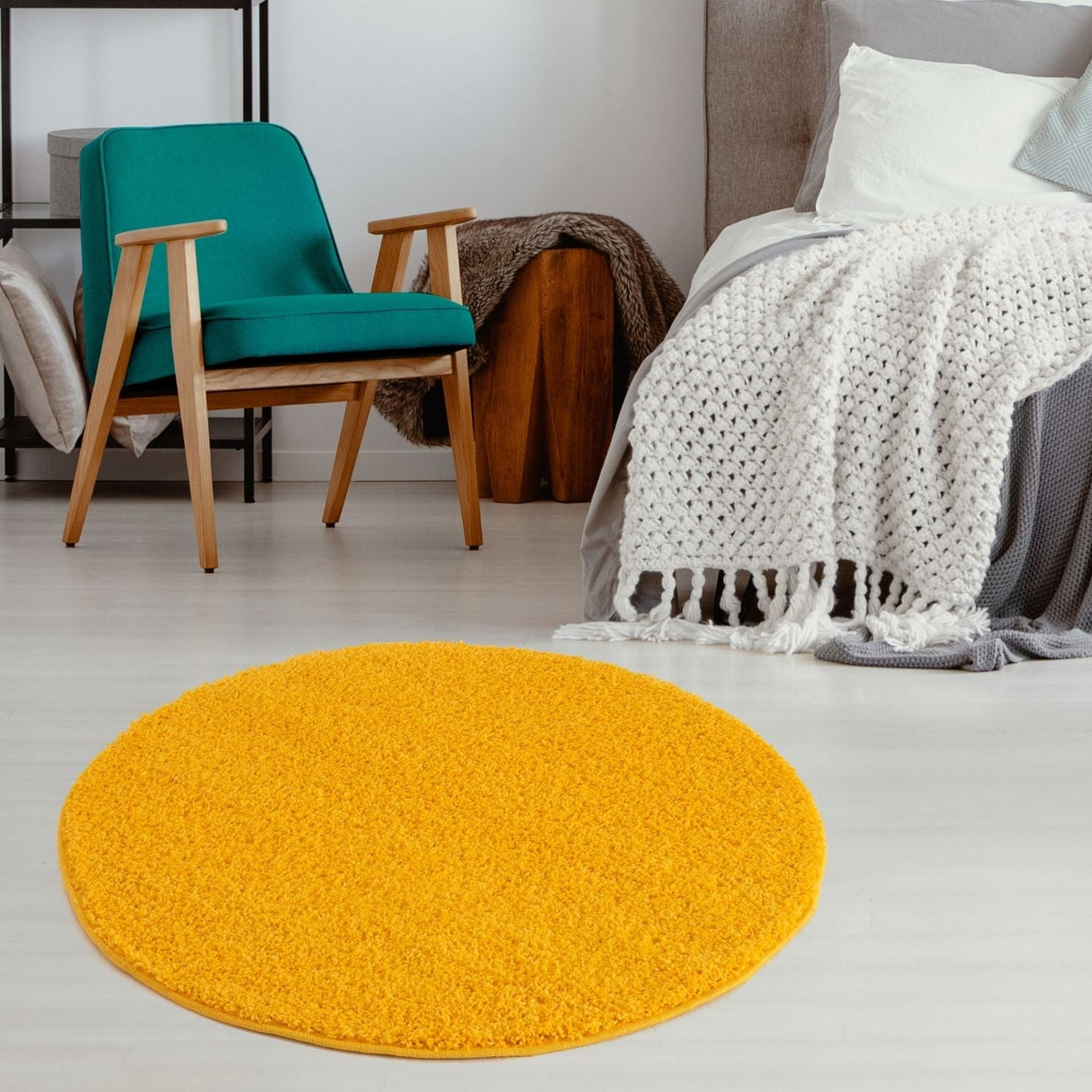 The Rugs - Myshaggy Solid Yellow Rug