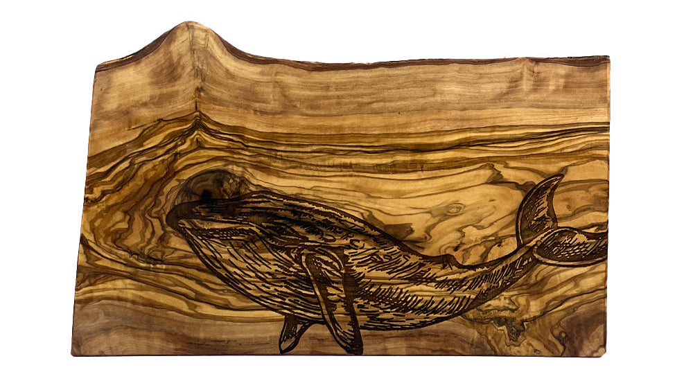 Selbrae House Whale Olive Wood Rustic Chopping Board