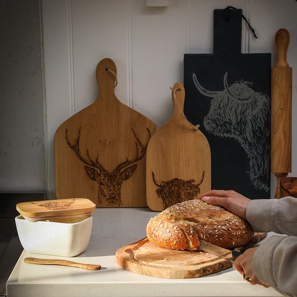 Olive Wood Carving Board With Groove