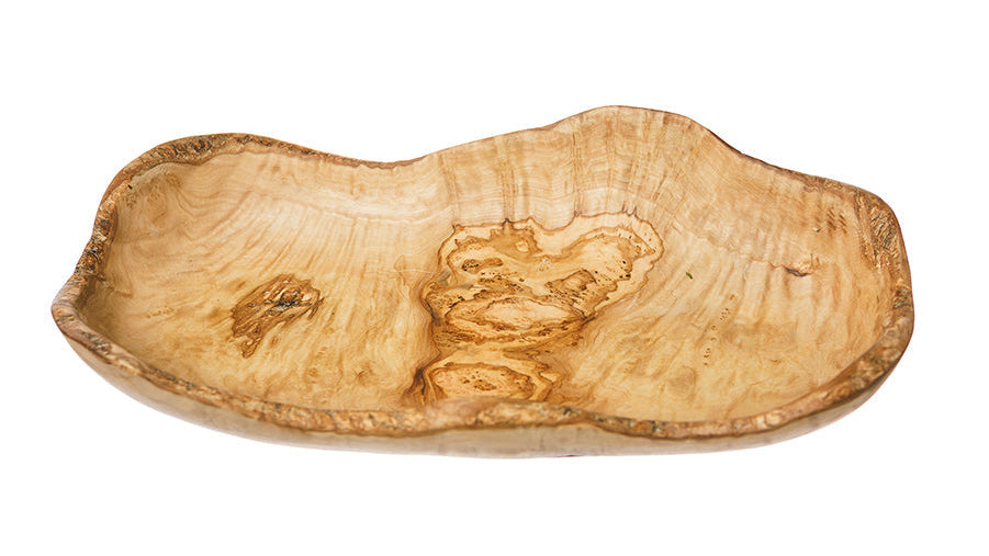 Selbrae House Olive Wood Low Rise Rustic Bowl