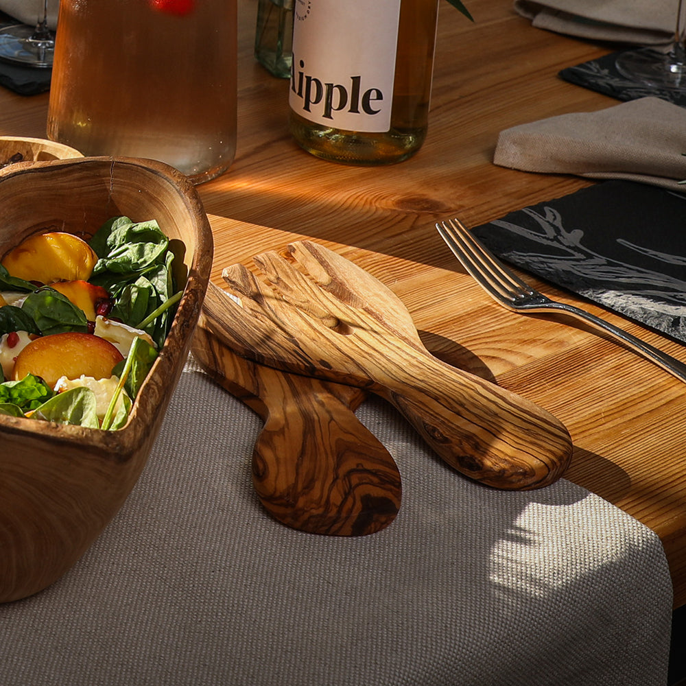 Olive Wood Salad Hands Set - Selbrae House