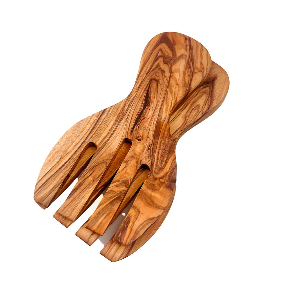 Olive Wood Salad Hands Set - Selbrae House