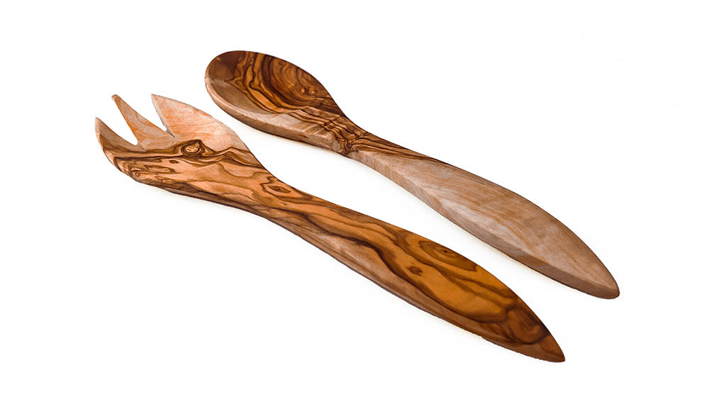 Selbrae House Olive Wood Salad Servers - Small