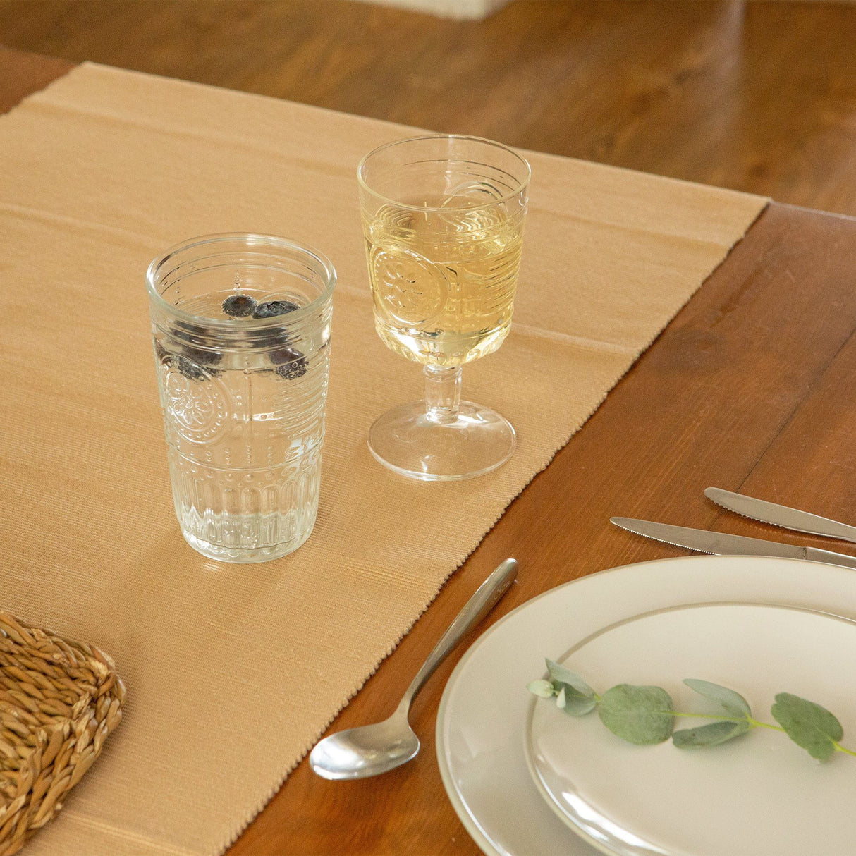 Rinkit Ribbed Cotton Placemats with Table Runner