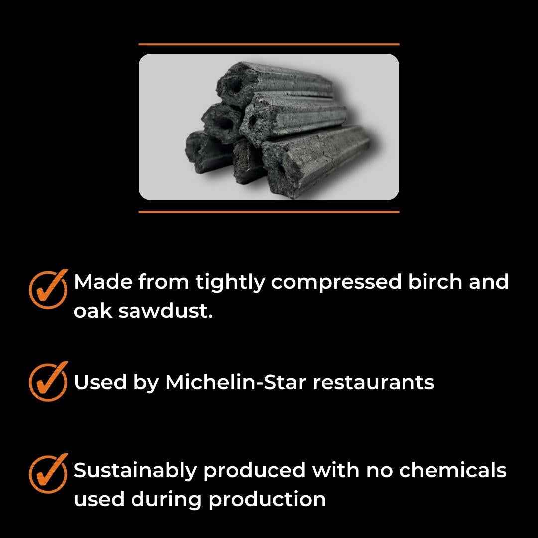 Globaltic Restaurant Grade Charcoal Briquettes - 10kg