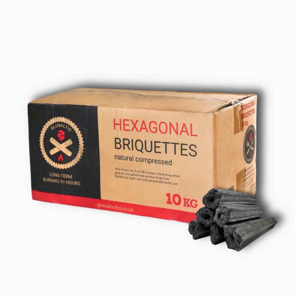 Globaltic Restaurant Grade Charcoal Briquettes - 10kg