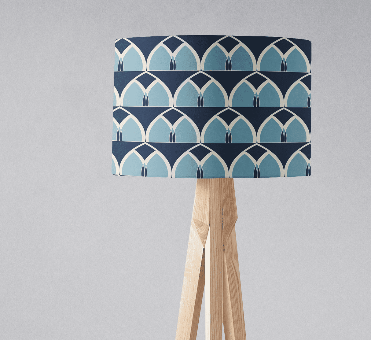 Shadowbright Blue Geometric Arches Design Ceiling or Table Lampshade