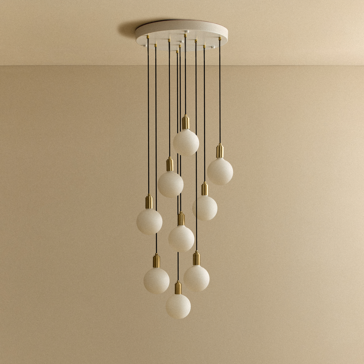 Tala Nine Pendant in Brass with Sphere IV