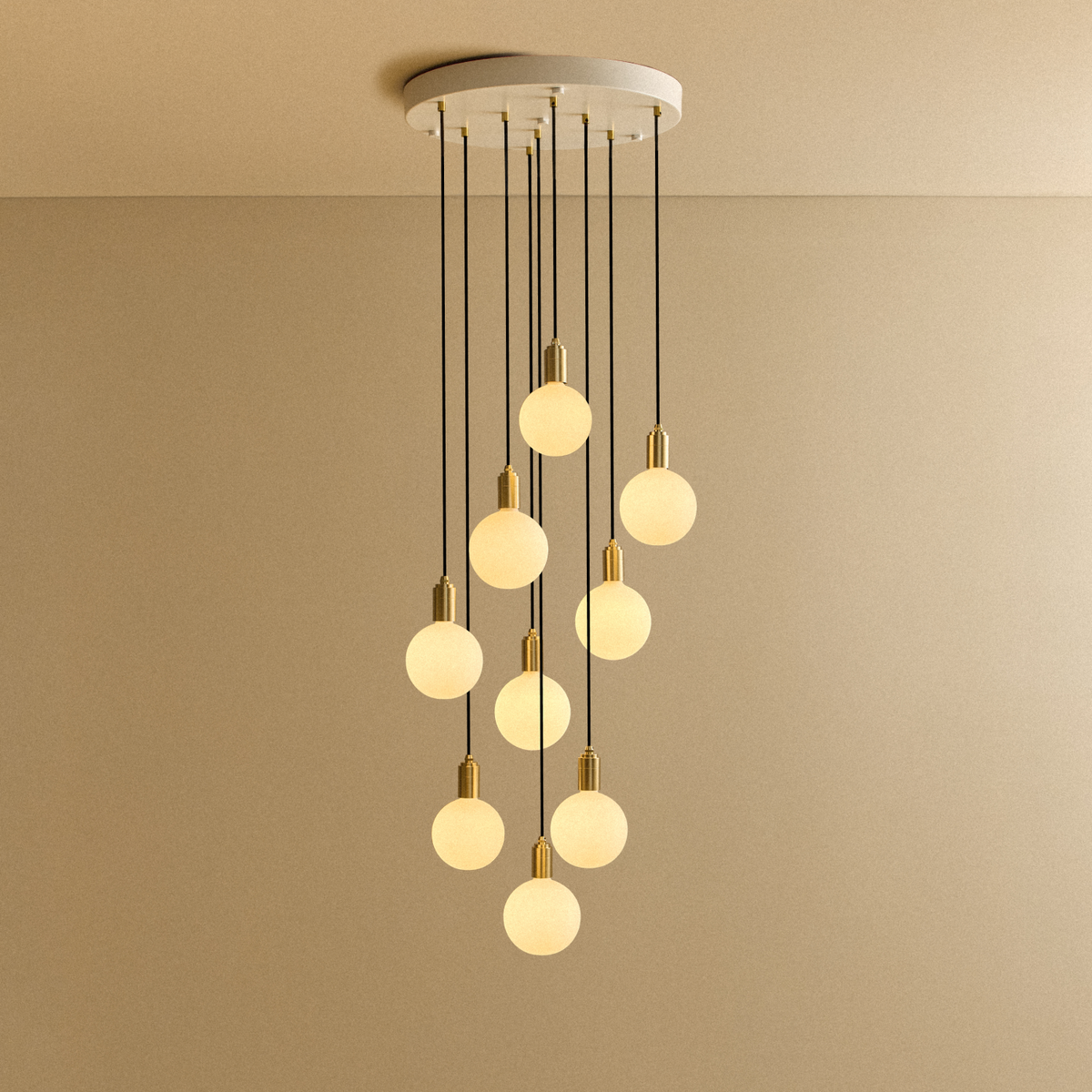 Tala Nine Pendant in Brass with Sphere IV