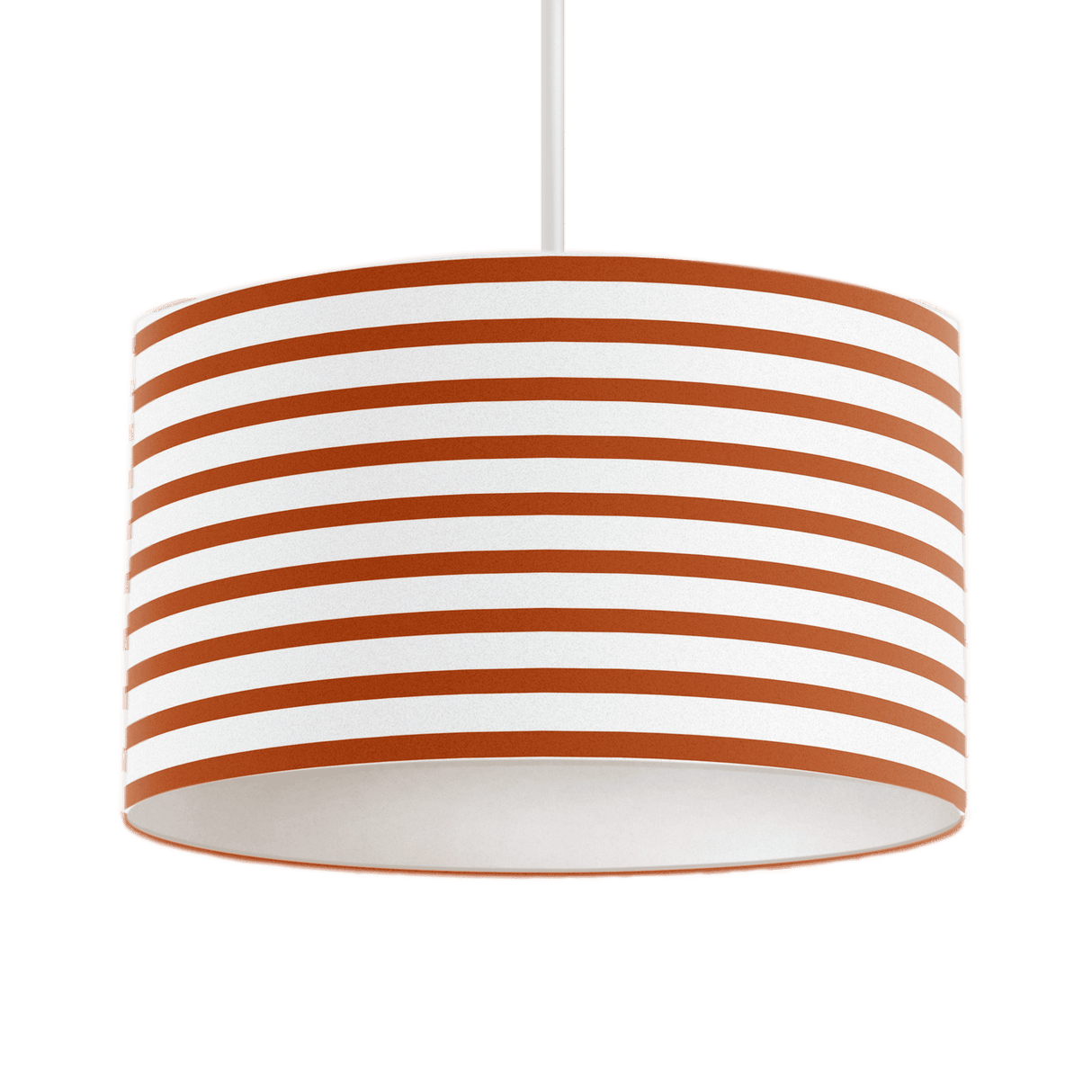 Shadowbright Orange and White Geometric Striped Lampshade