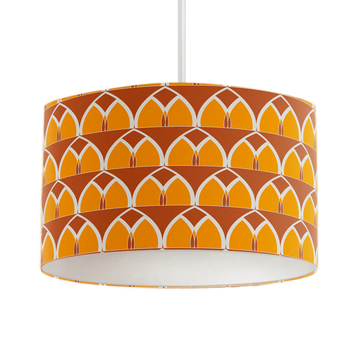 Shadowbright Orange and Yellow Geometric Arches Design Lampshade