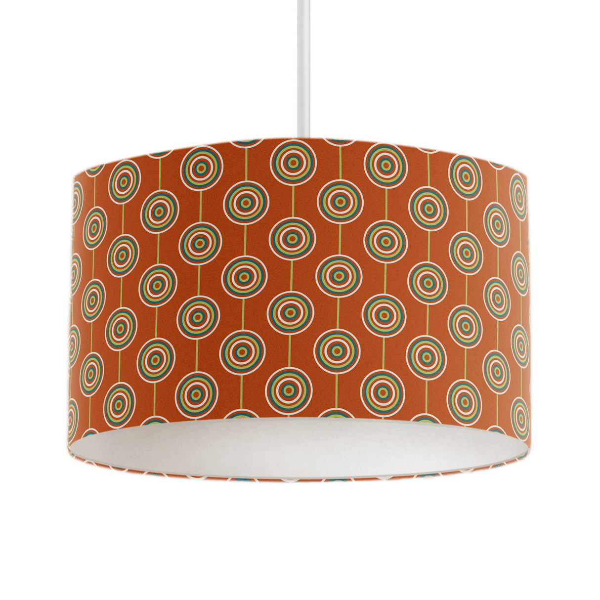 Shadowbright Orange Retro Circles Design Ceiling or Table Lampshade