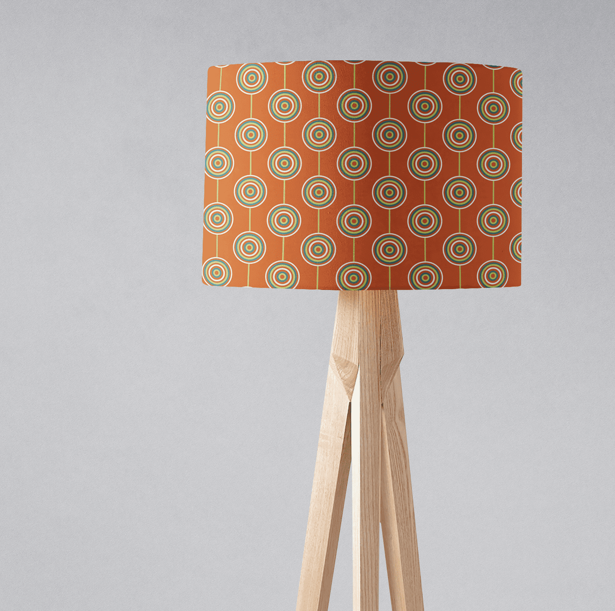 Shadowbright Orange Retro Circles Design Ceiling or Table Lampshade