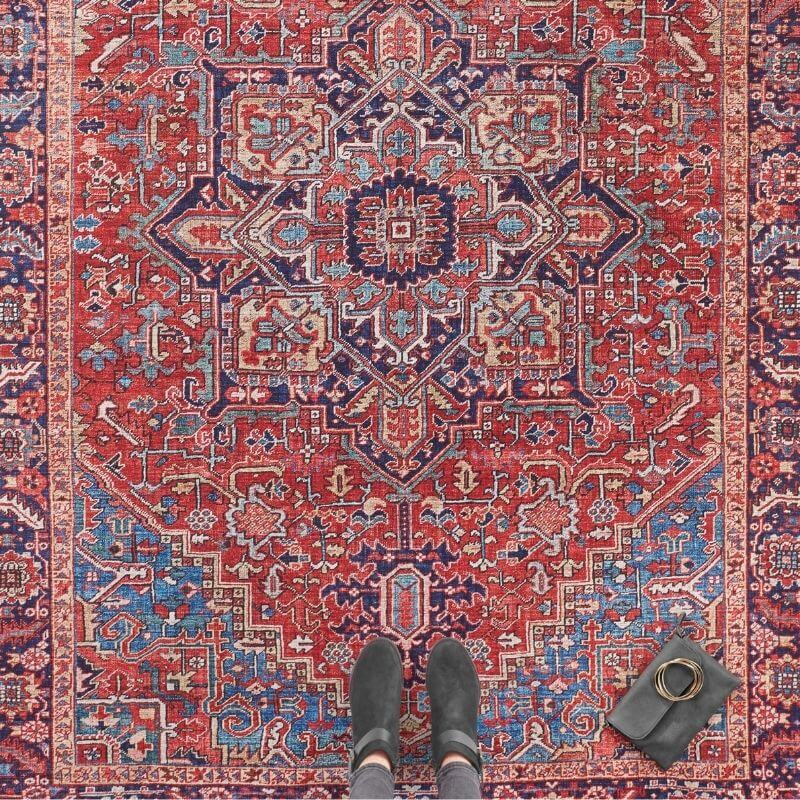 Oriental Amata Rug Red Colour by The Rugs