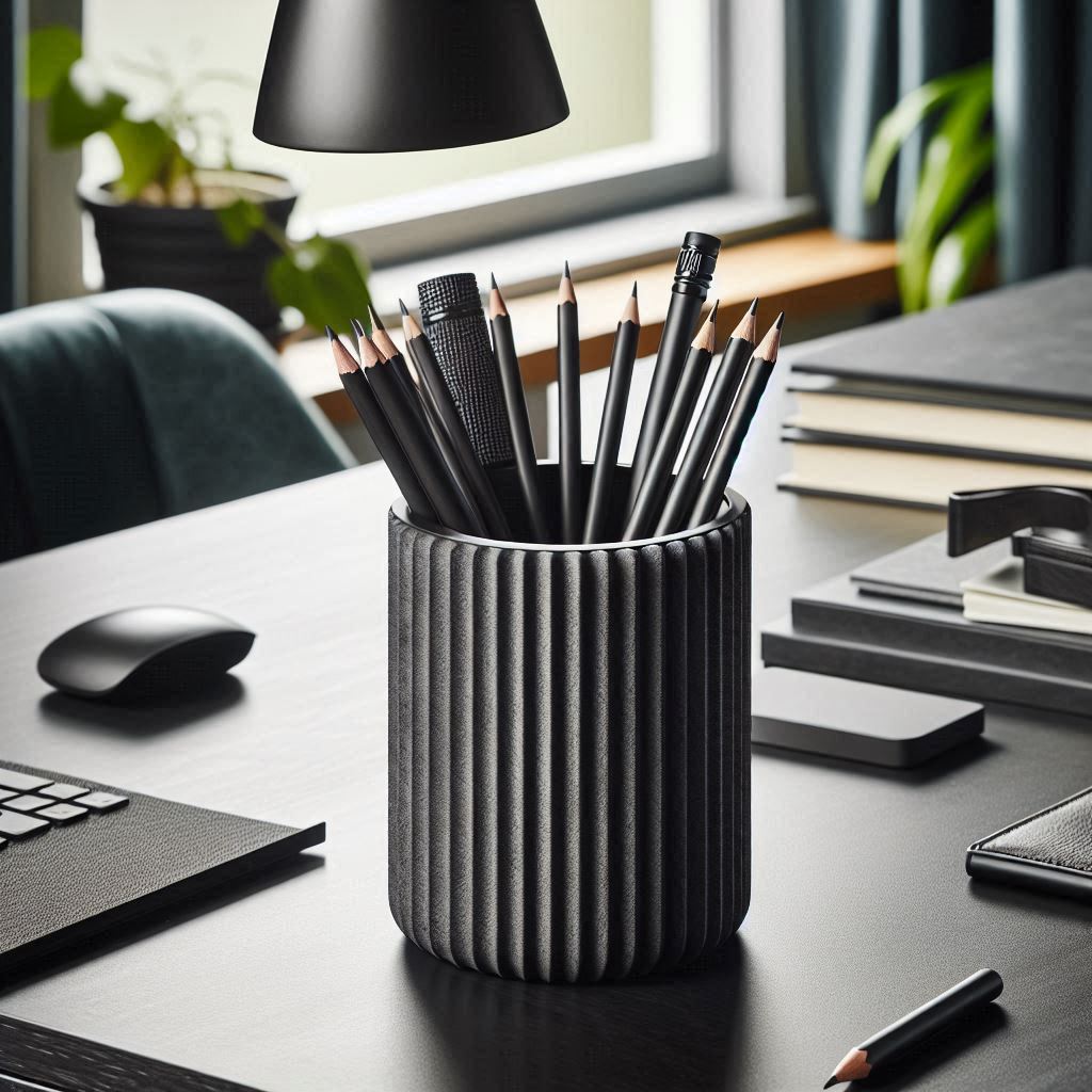 Filamora Studios Ribbed Pen Holder Desk Organiser