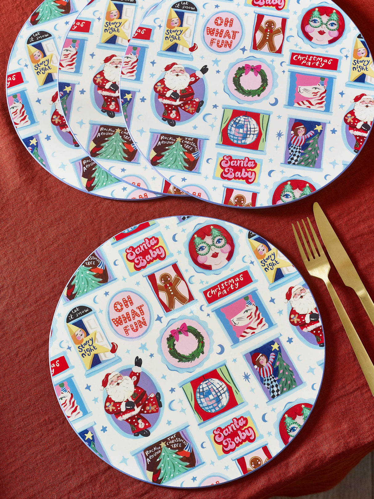 Eleanor Bowmer Festive Icon Placemats - Set of 4