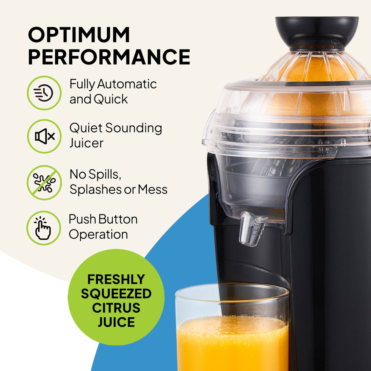 Fridja F800 Automatic Citrus Juicer - One‑Touch Juice Extractor