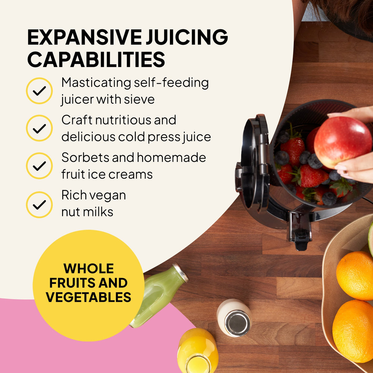 Fridja F2500 Self-Feeding Whole Fruit Juicer