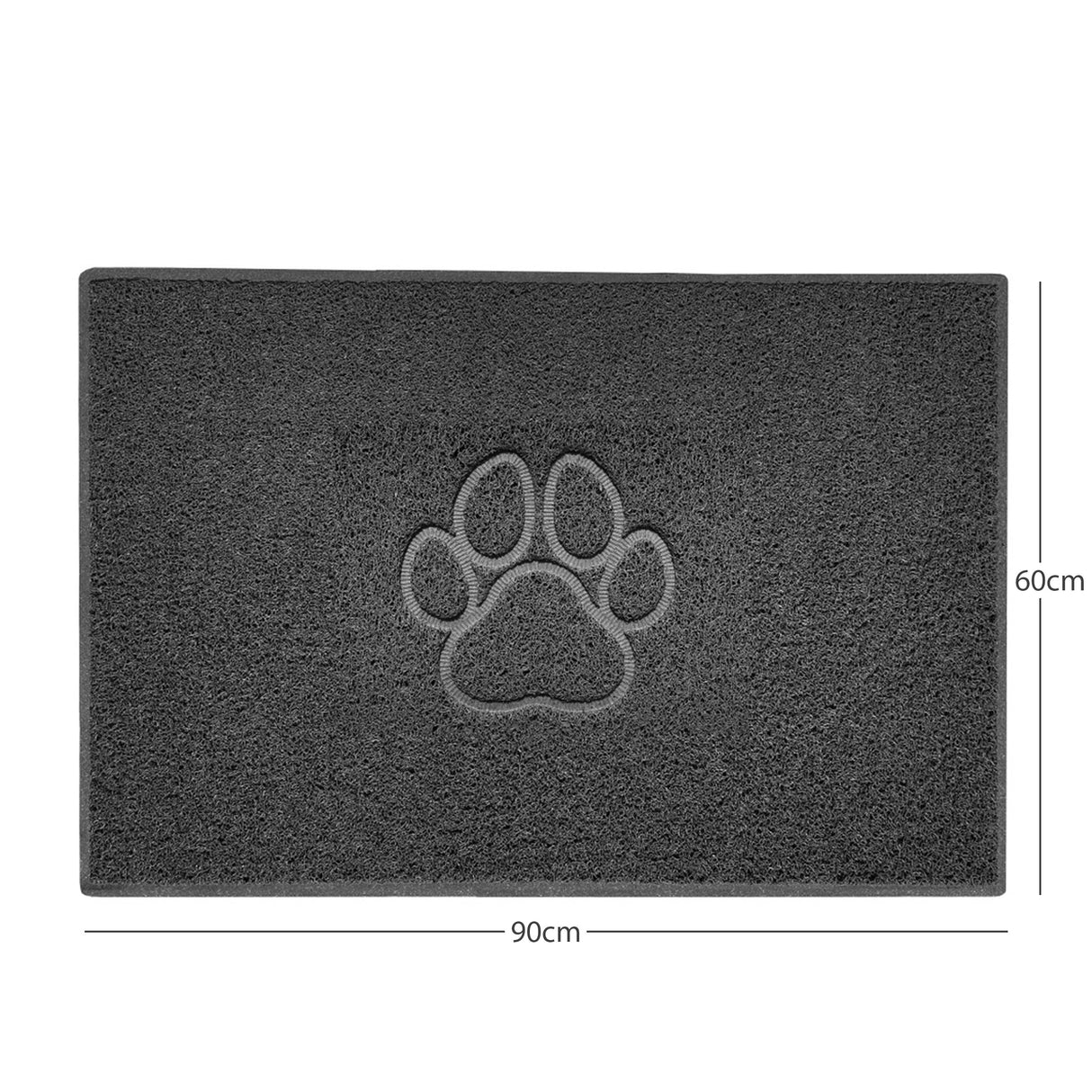 Nicoman "Paw Print" Embossed Loofah Textured Spaghetti Door Mat