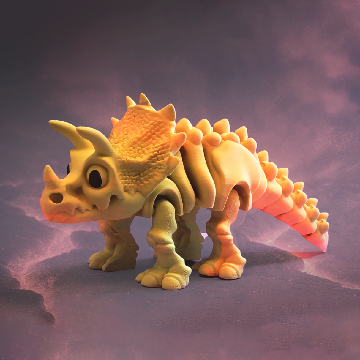 Filamora Studios Articulated Triceratops Skeleton