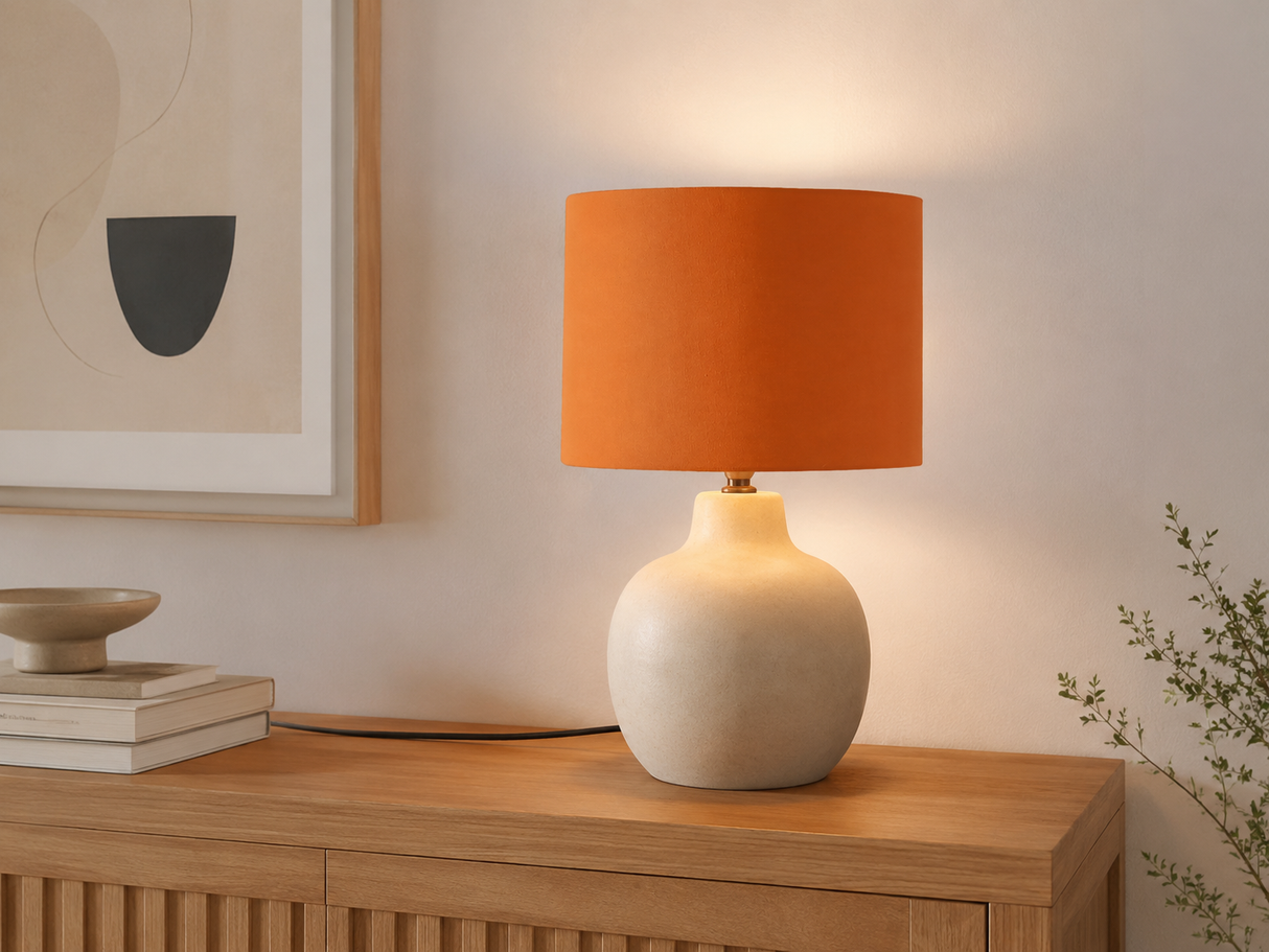 Shadowbright Plain Burnt Orange Lampshade, Ceiling or Table