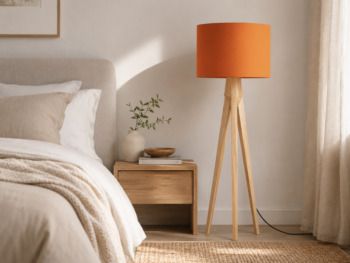 Shadowbright Plain Burnt Orange Lampshade, Ceiling or Table