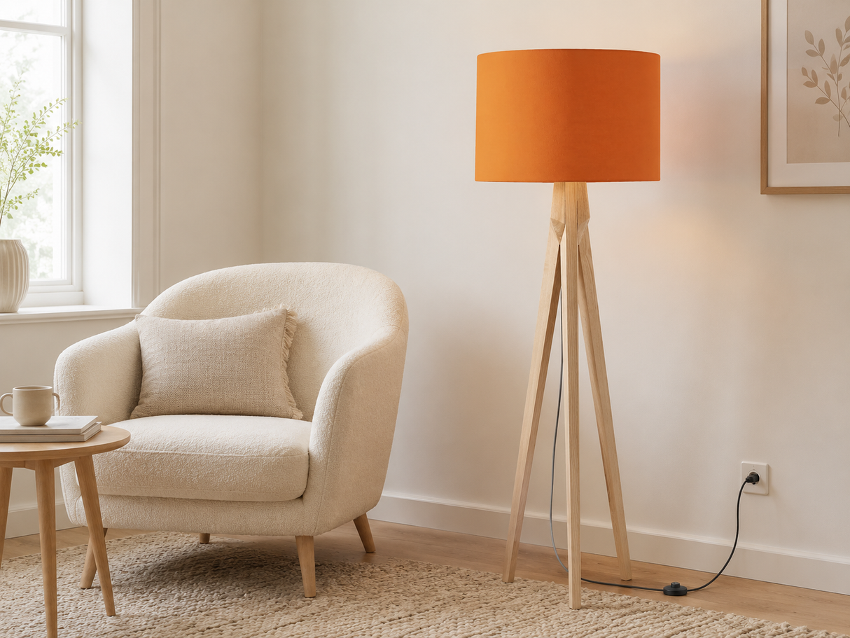 Shadowbright Plain Burnt Orange Lampshade, Ceiling or Table