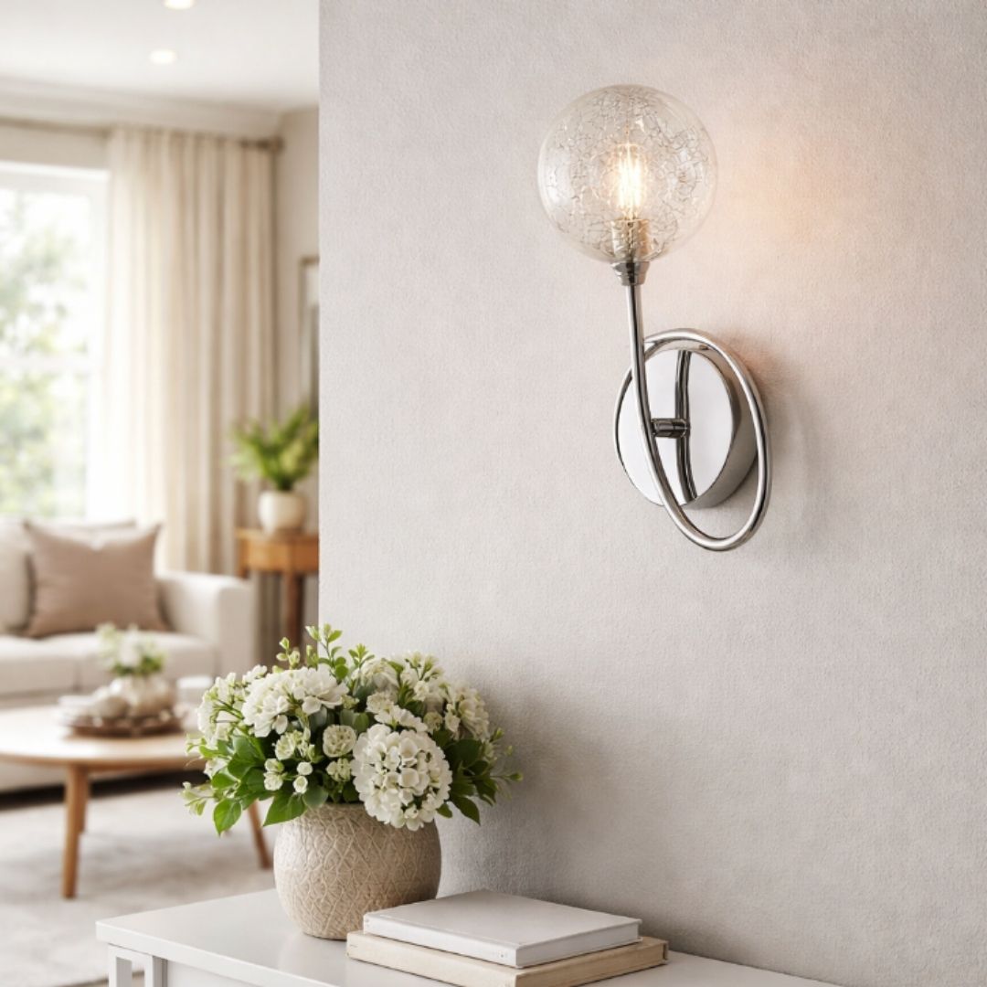 Pagazzi Hadley 1 Light Polished Chrome Wall Light