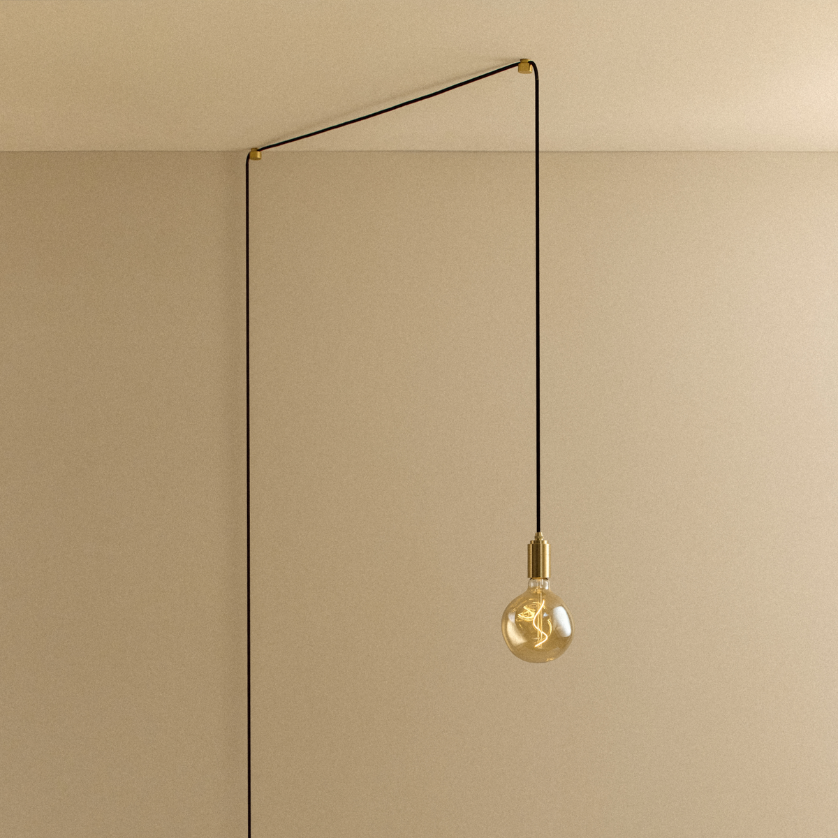 Tala Voronoi I Plug-In Pendant in Brass
