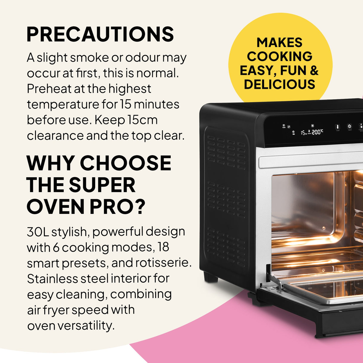 Fridja Super Oven Pro 30L Digital Air Fryer Oven